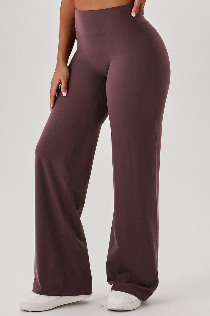 Women's Athletic High Waist V-Lift Hip Wide Leg Yoga Pants