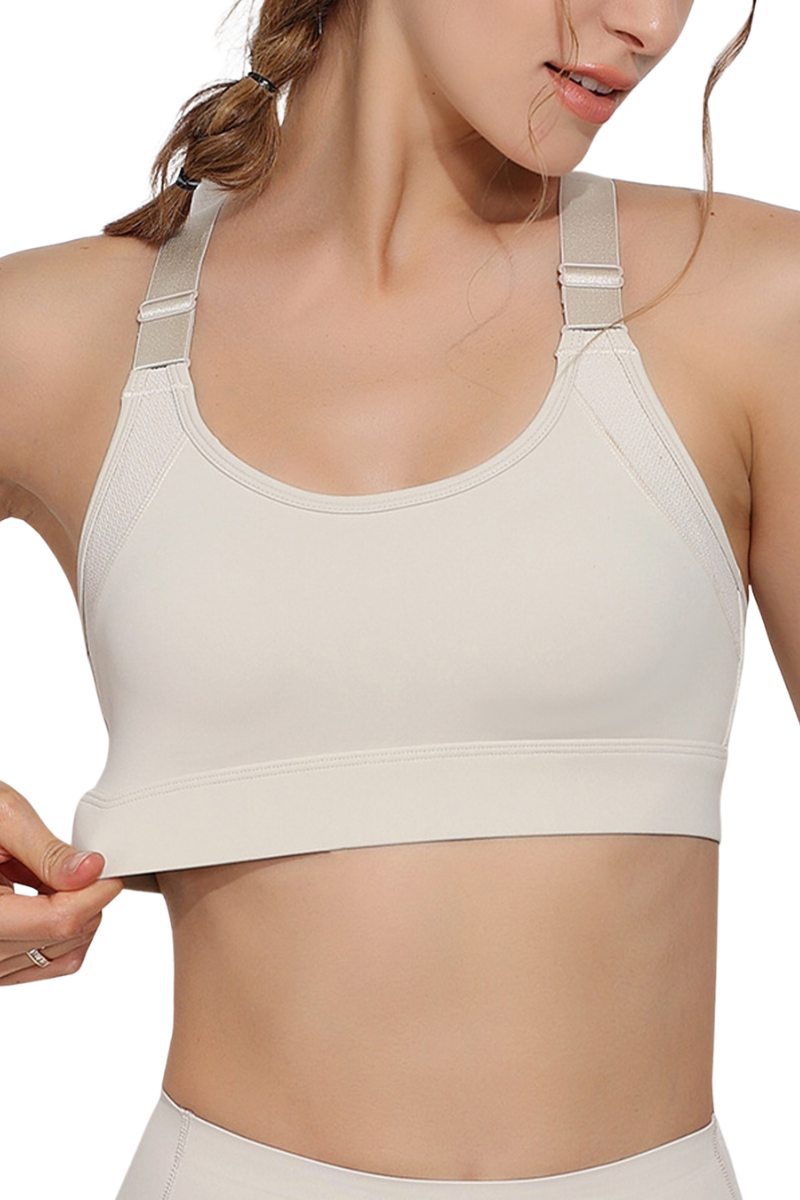 Women's Mesh Beautiful Back Adjustable Buckle Sports Bra
