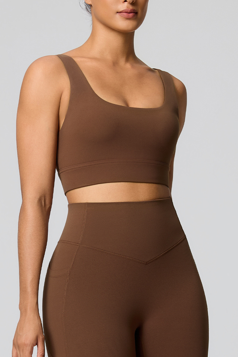 Women's Double Strap Twist Back Cami & Flare Yoga Pants Set