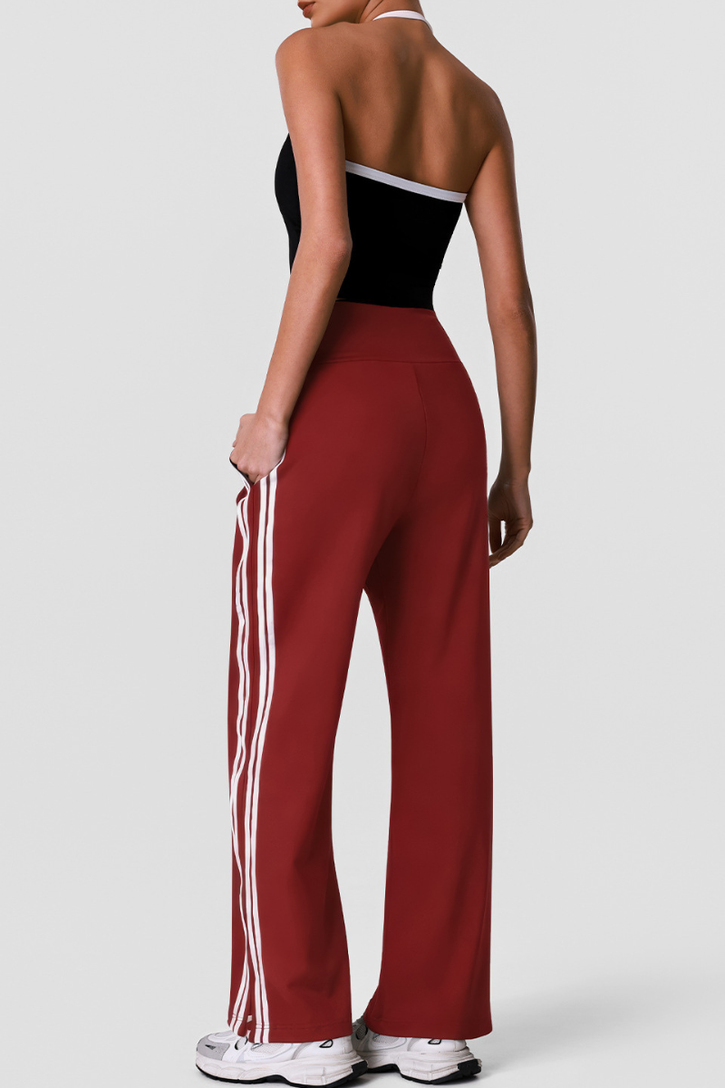 Women's Halterneck Tank Top And Wide Leg Pants Sets