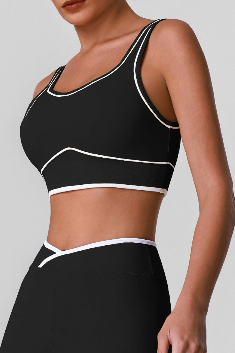 Women's Athletic Colorblock U-back Removable Pads Bra