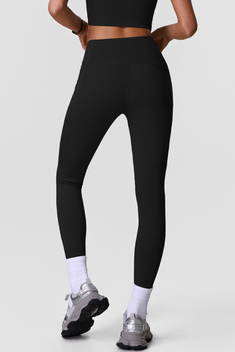 Women's Athletic Side-Pocket High Waist No T-Line Leggings