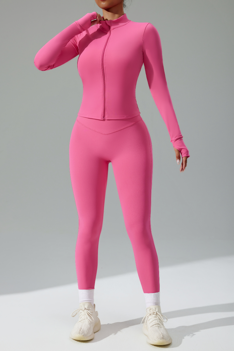 Women's 3-Piece Set :Jacket Sports Bra &Jacket & Leggings
