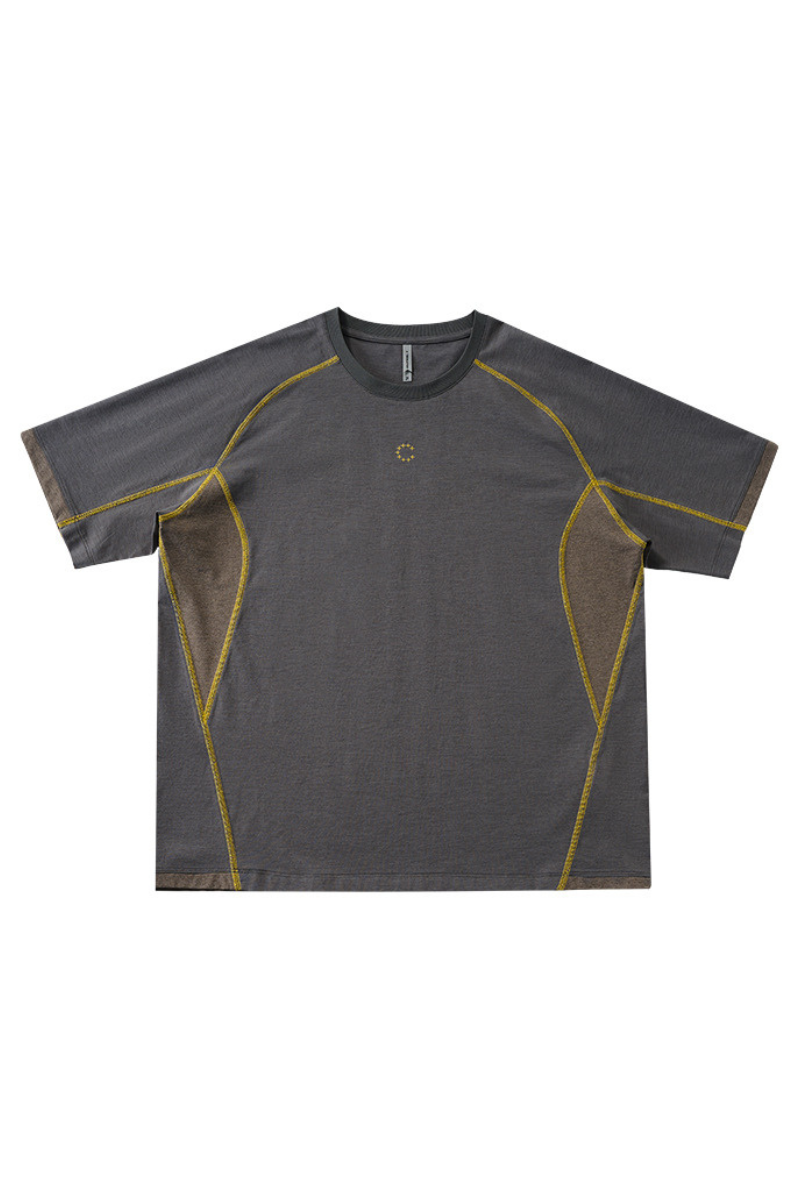 Men's Raglan Contrast Stitch Panel Quick Dry Outdoor Top