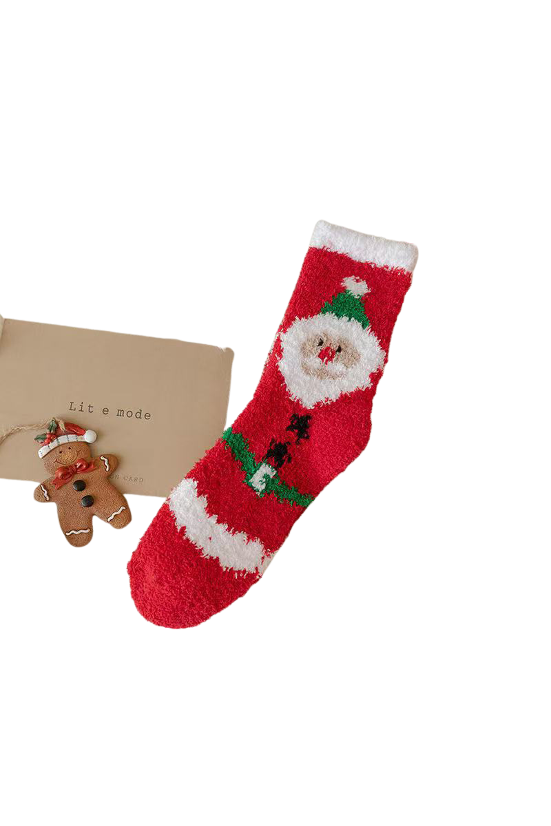 Women's Christmas Gift Fuzzy Plush Soft Mid‑Calf Socks