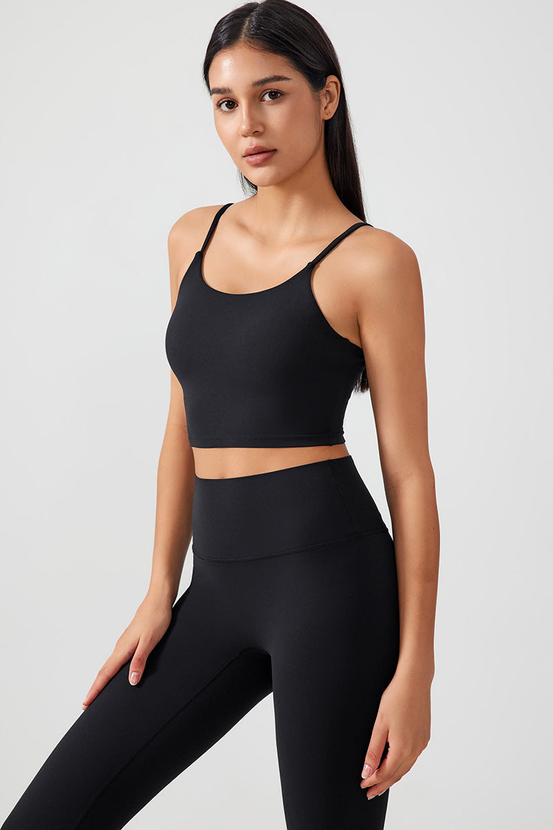 Women Gathering Anti-Shock One Cup Back Fitness Yoga Exercise Camisole Top
