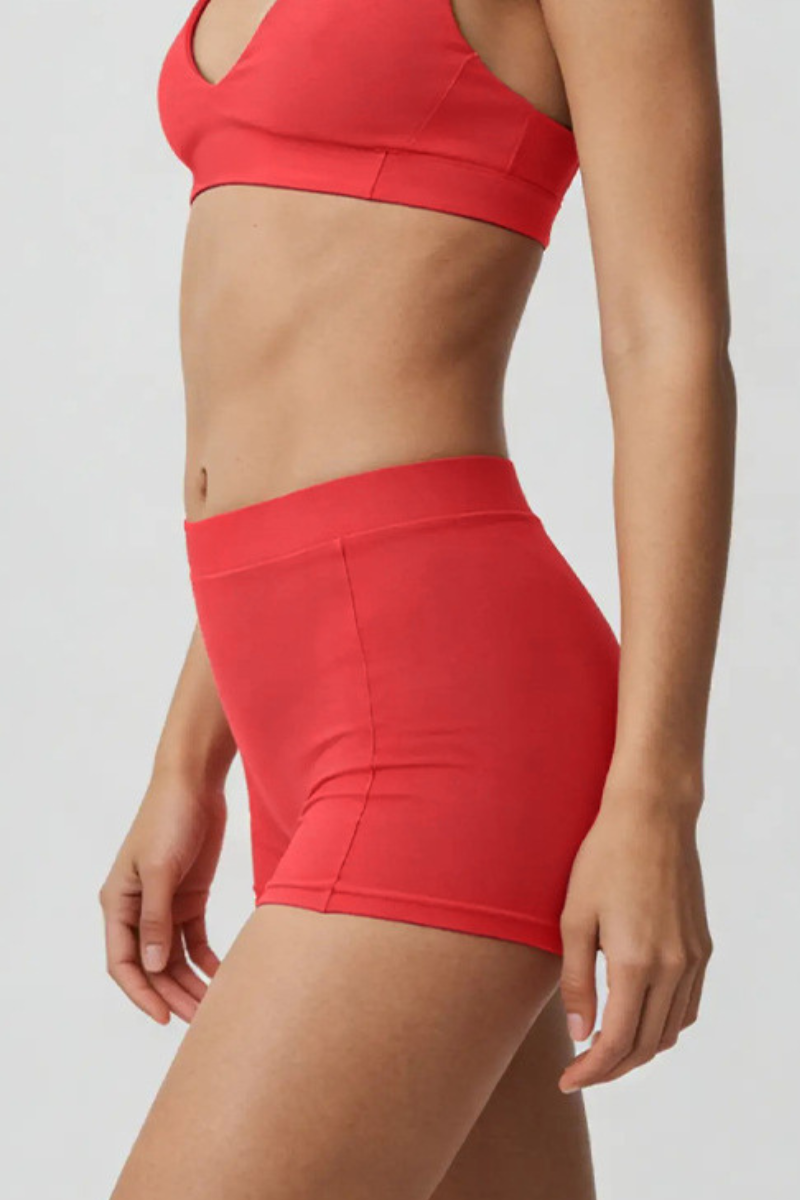 Women's Athletic High-Waist Solid Biker Shorts