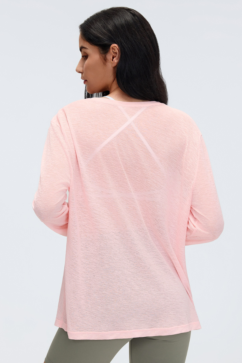 Women's 95g Ultra Light Button Placket Oversized Yoga Top