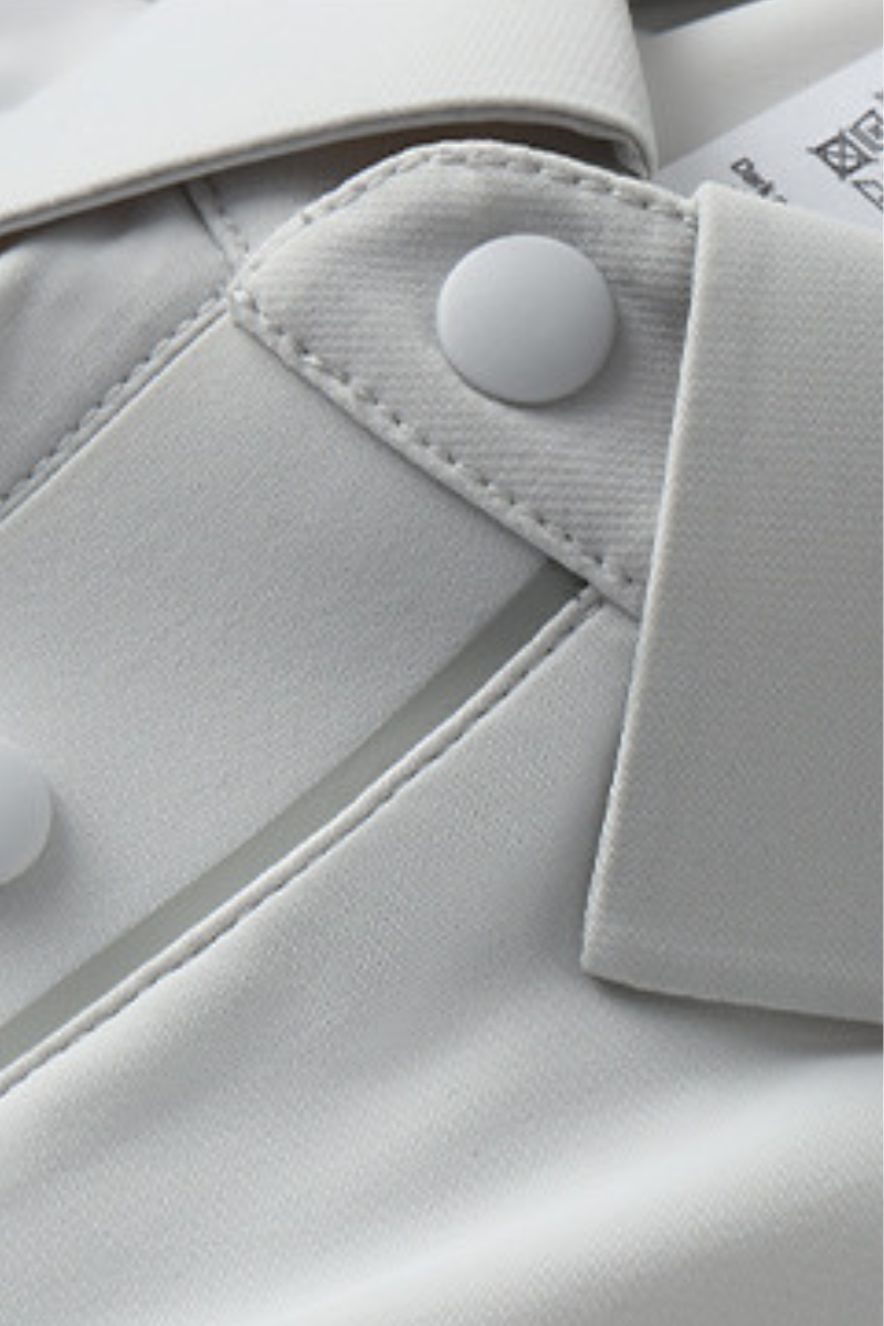 Men's Casual Polo Collar Snap Button Placket T-shirt