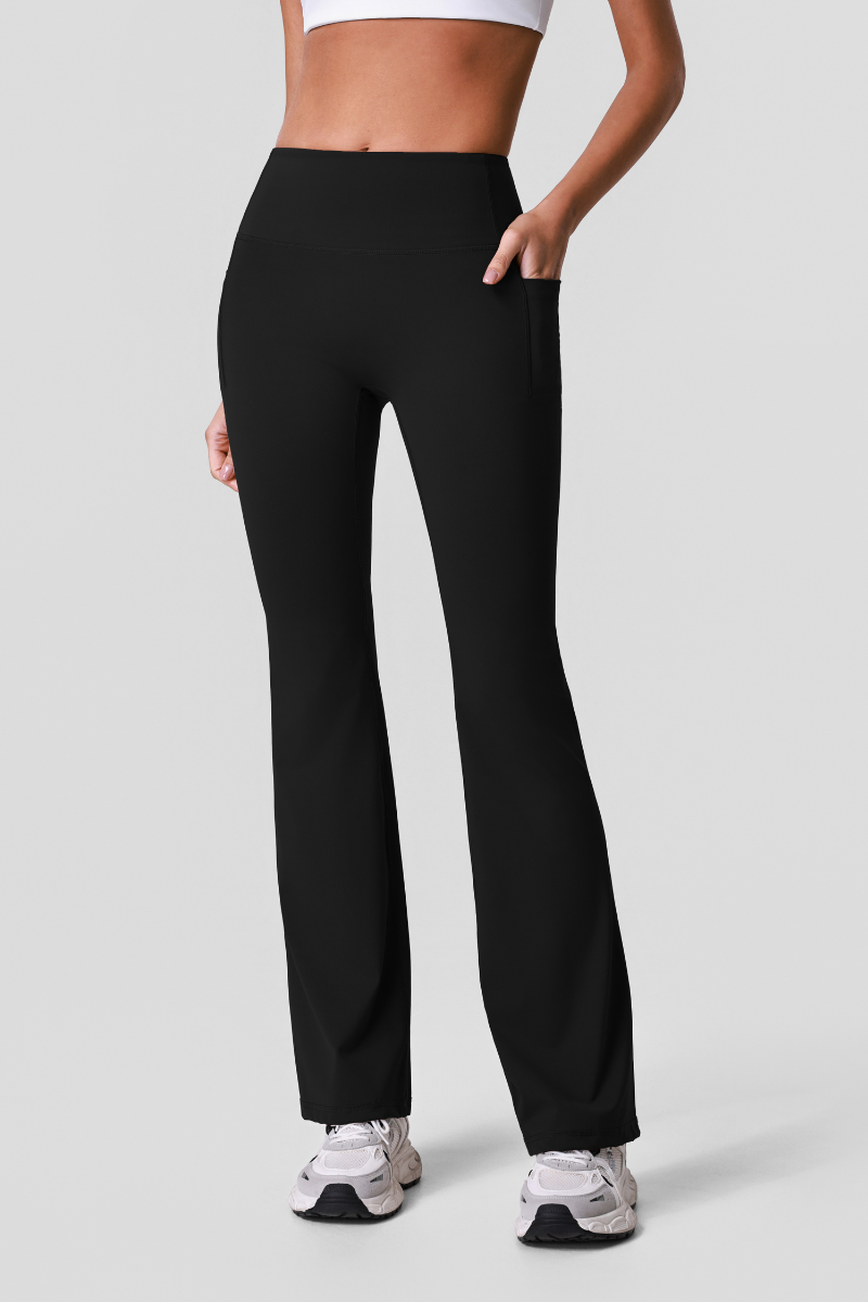 Women's Athletic Side Pocket Hip-Lifting Yoga Flare Pant