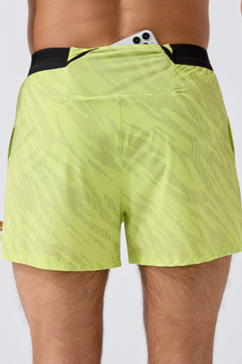 Men's Reflective Dot 2-in-1 Racing Running Shorts