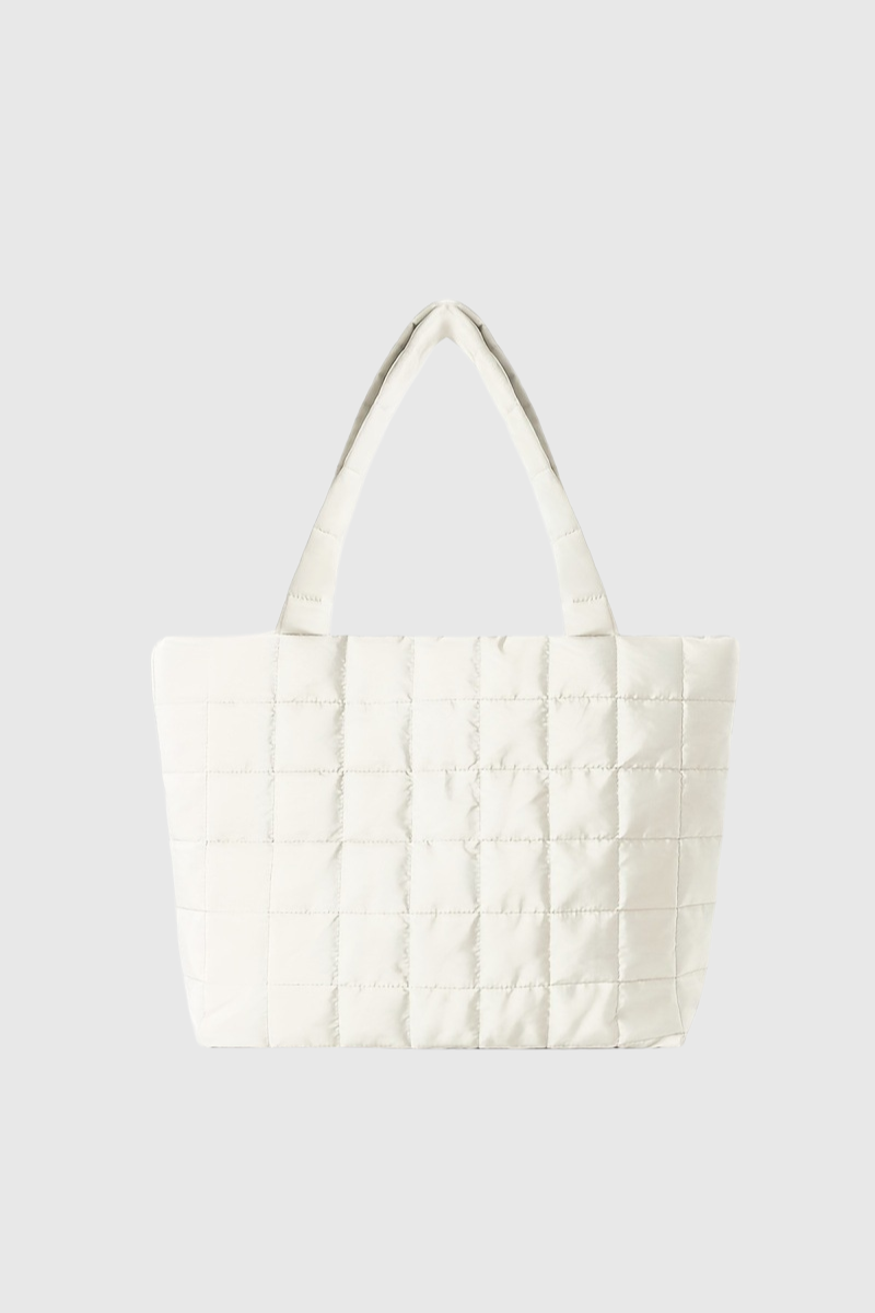Women's Large Capacity Grid Sports Leisure Tote Bag