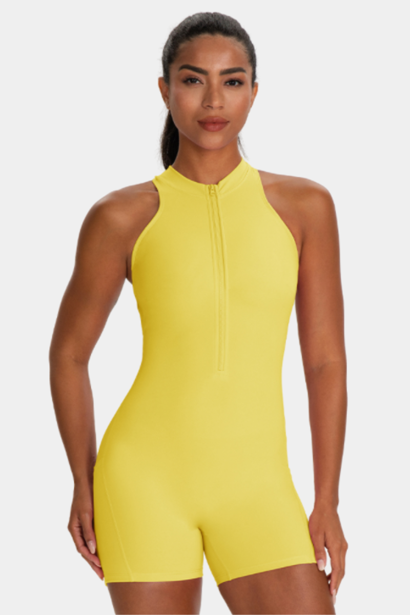 Women's Hollow Out Pocket Pleated Buttocks Lift Jumpsuit