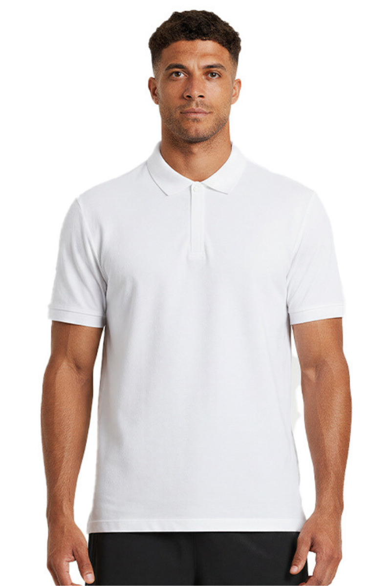 Men's Lightweight Polo Collar Half-zip Short Sleeve T-shirt