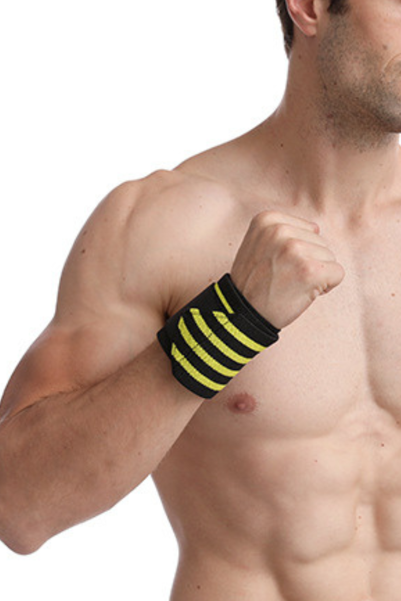 Sports Striped Strength Training  Compression Wrist Wraps