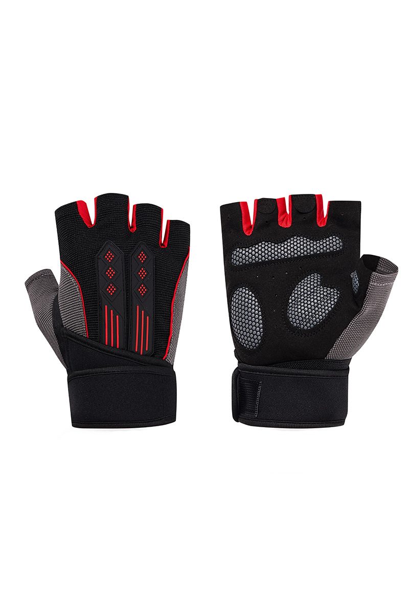 Sports Anti-Slip Breathable  Loop Strap Half-Finger Gloves