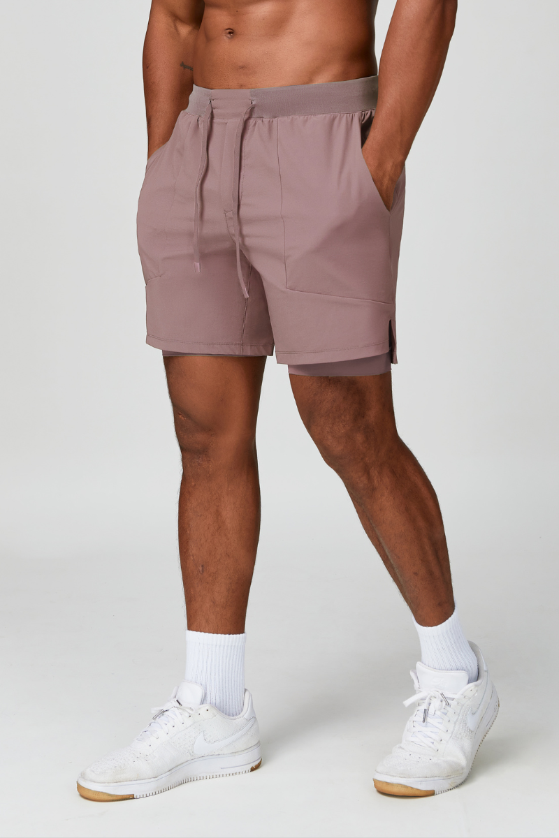 Men's Quick-Drying Double-Layer Casual Fitness Sports Shorts