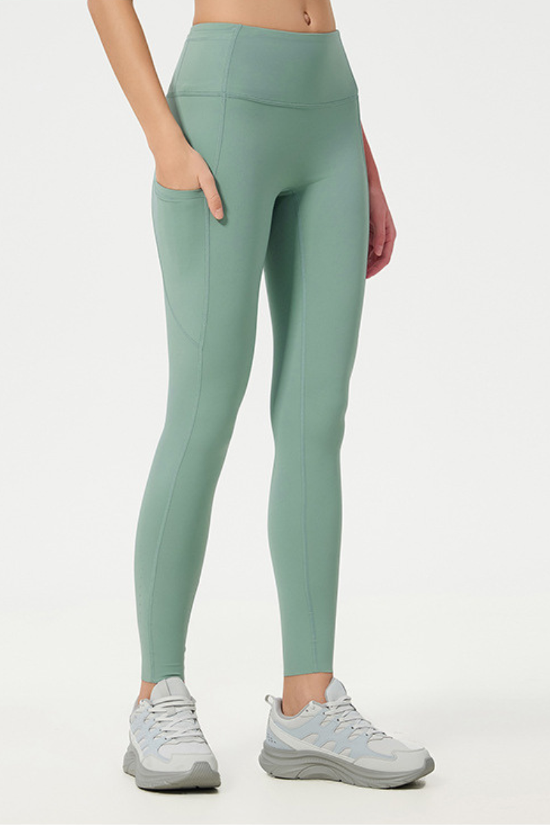 Women's High Waist Tummy Control Side Pocket Yoga Leggings