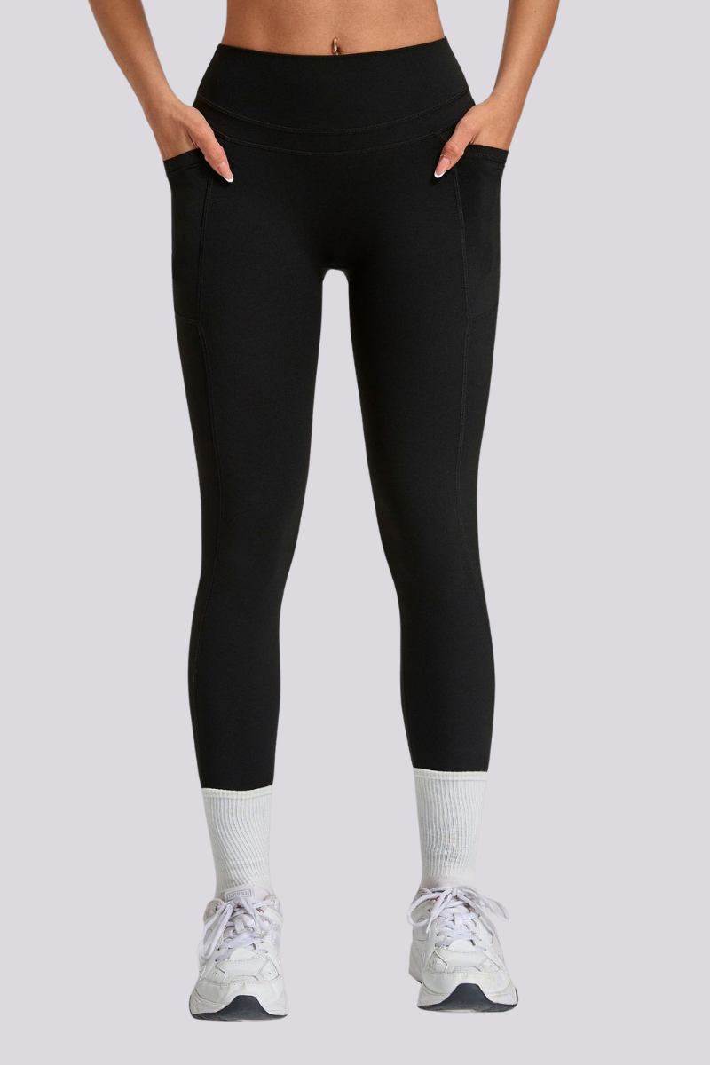 Women's Athletic Side Pocket Hip-Pocket Yoga Leggings