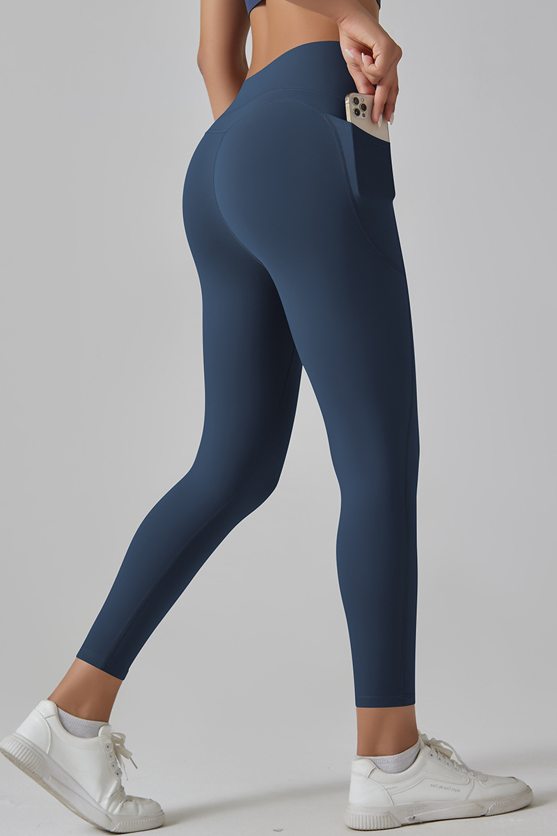 Women's High-Intensity Naked Feel Tight Pocket Yoga Leggings