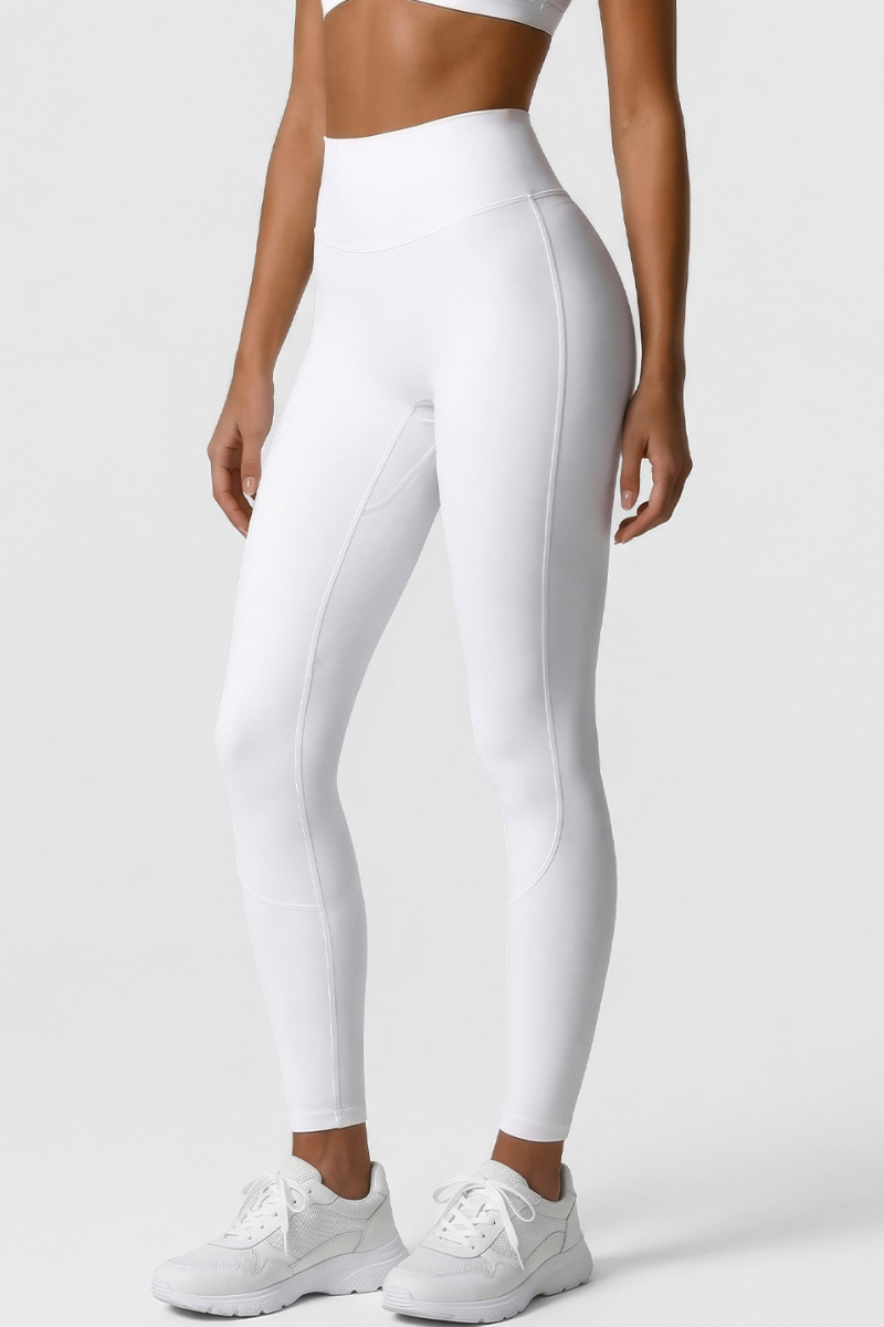 Women's Athletic High-Waisted Pleated Slim Fit Yoga Leggings