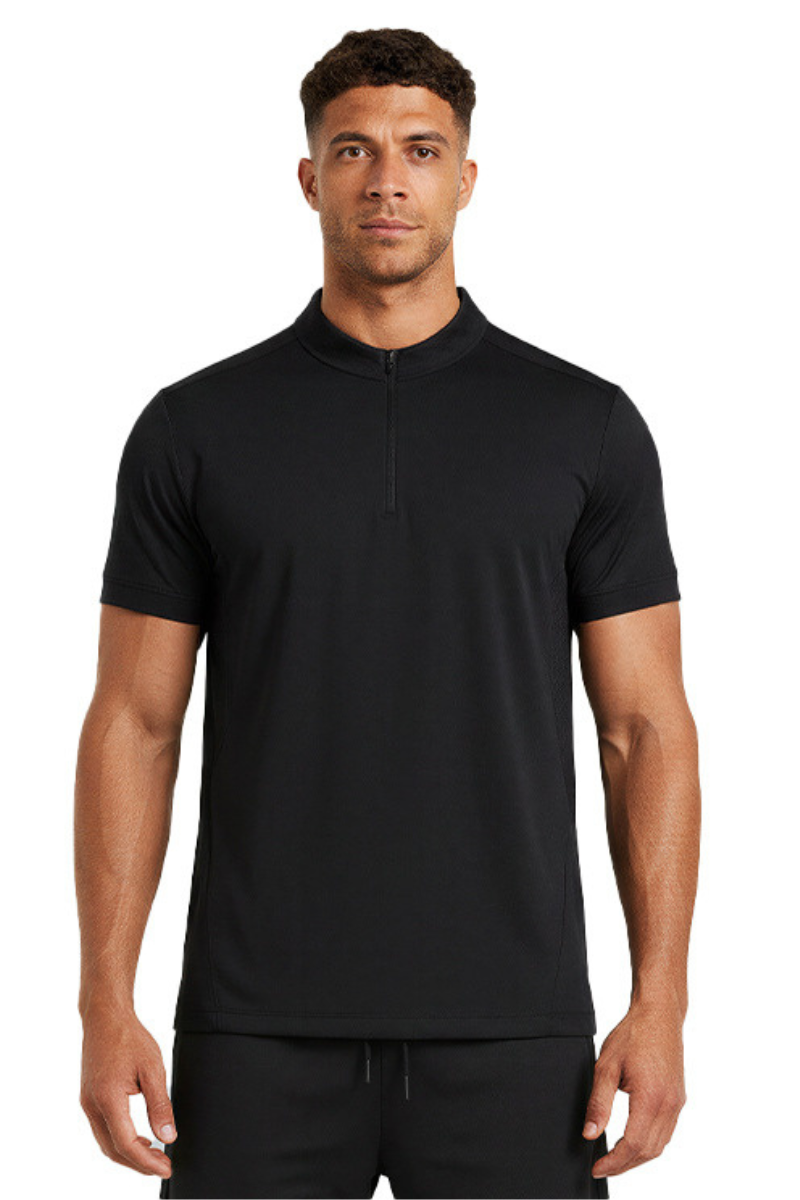 Men's Quick-Dry Stand Collar Half-Zip Quick Dry T-shirt