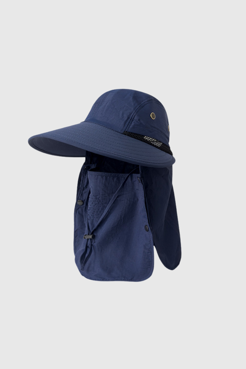 Summer Wide Brim Full Face Sun Protection Fisherman Hat