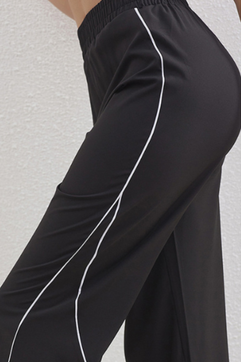 Women's Contrast Stripe Stitch Elastic Cuff Quick Dry Jogger