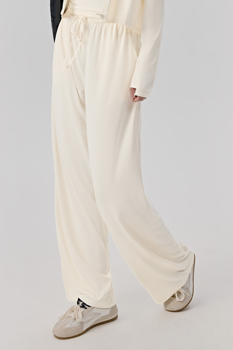 Women Summer High-Waist Lightweight Breathable Casual Pants