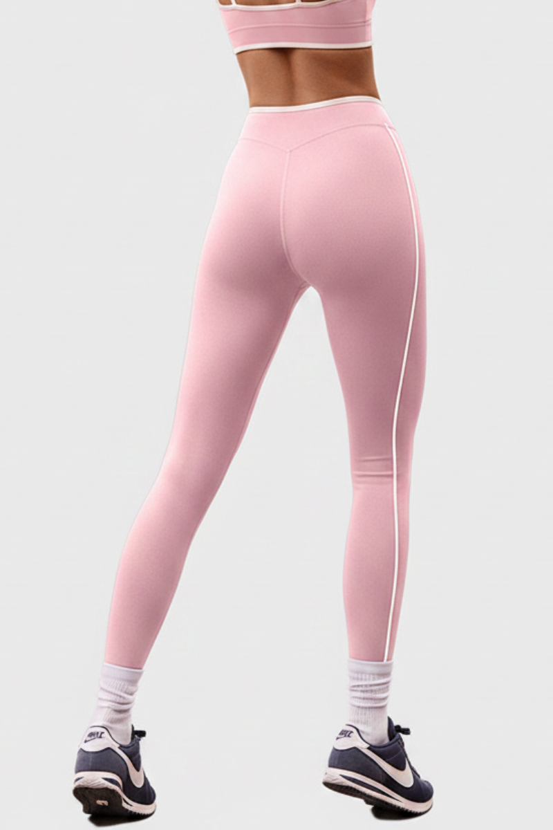 Women's Nude Mid-Waist Color Sports Leggings