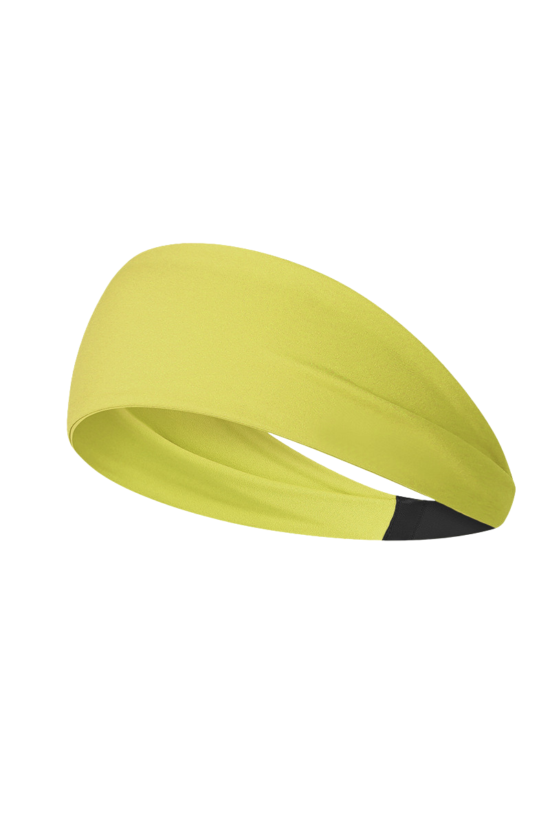 Women's exercise sweat-absorbing headband.