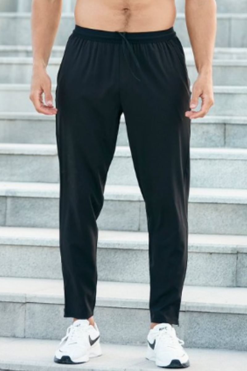 Men's Reflective Zip 9 Inch Quick Dry Running Athletic Pants