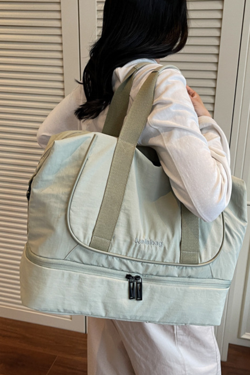 Large Capacity Solid Color Lightweight Wet/Dry Separation Yoga Gym Tote Bag