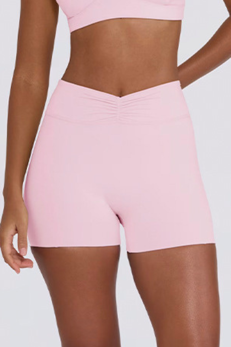 Women's Brushed Pleated Sports Yoga Shorts