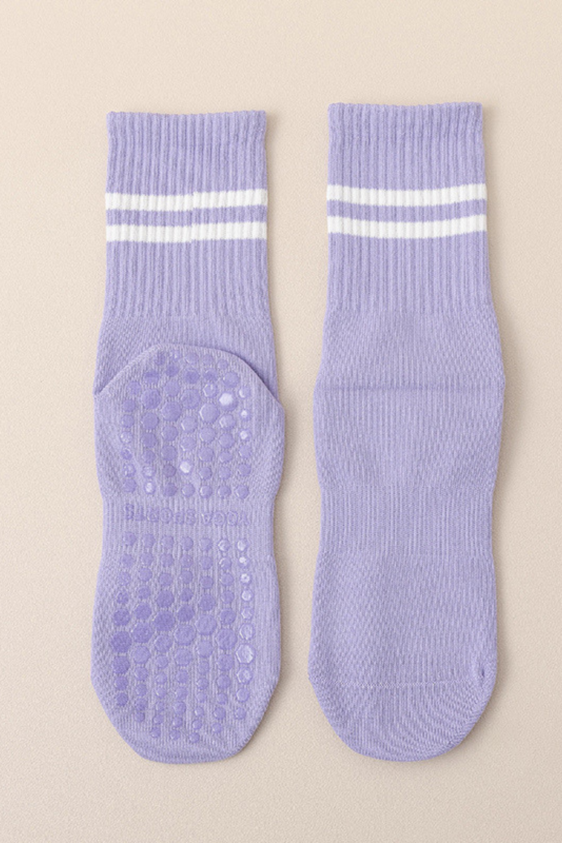 Mid-Calf Color Block Professional Anti-Slip Yoga Socks