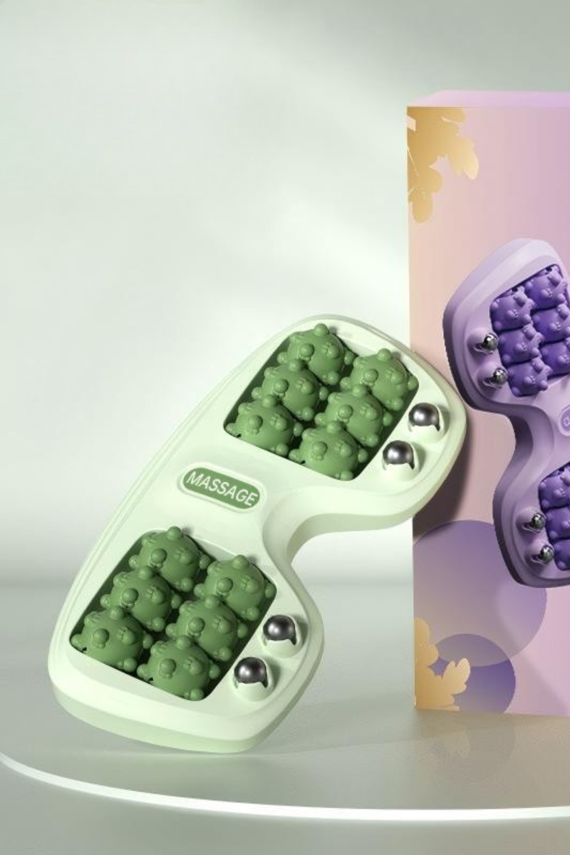 Dual Roller Foot Deep Reflexology Relax Massage Tool