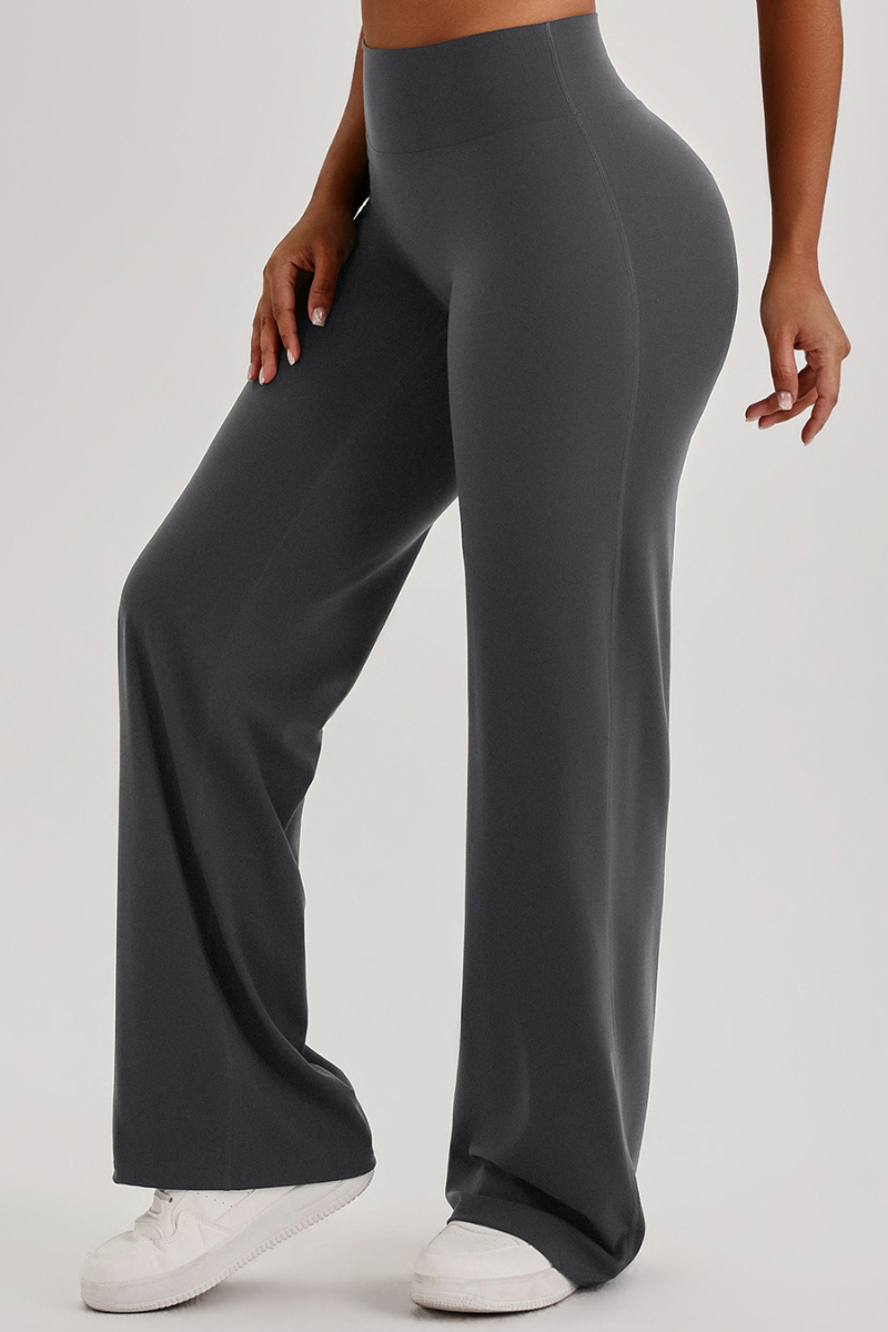 Women's Athletic High Waist V-Lift Hip Wide Leg Yoga Pants