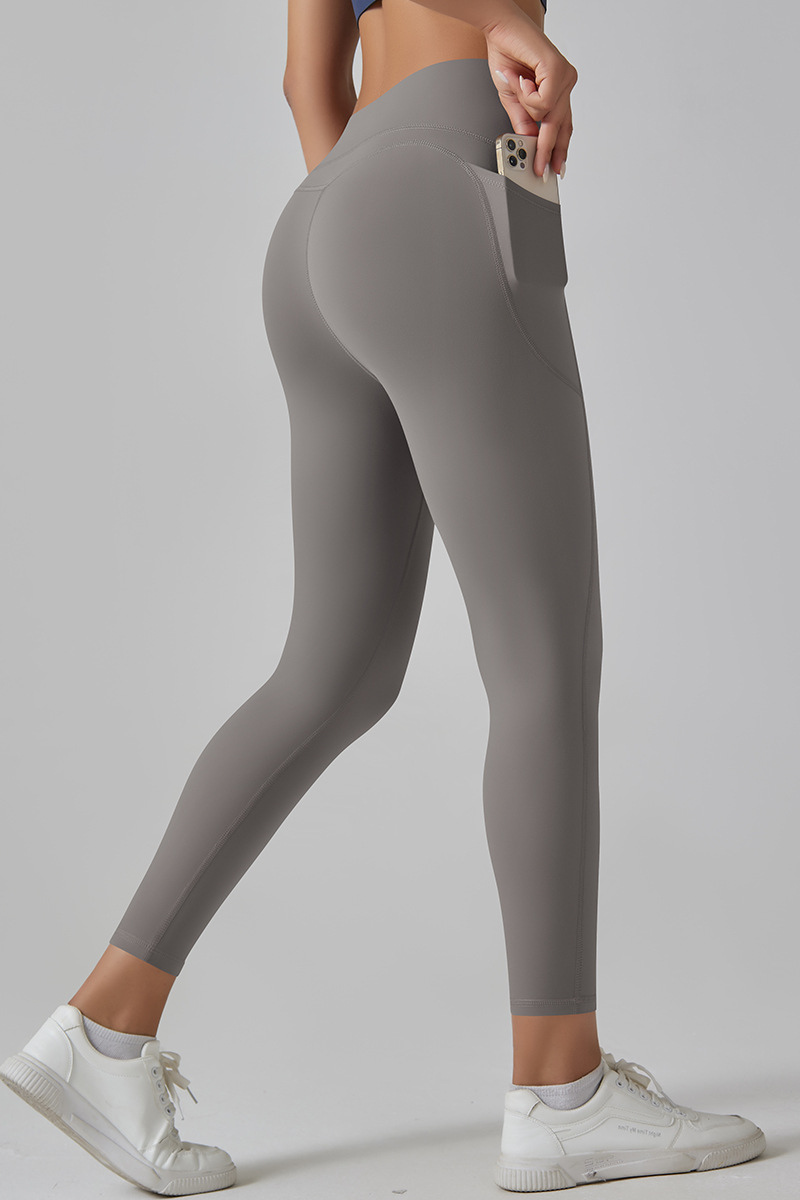 Women's High-Intensity Naked Feel Tight Pocket Yoga Leggings