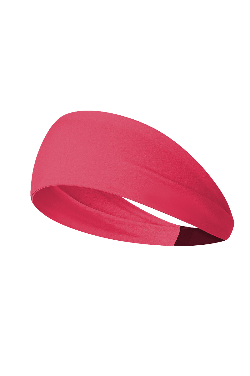Women's exercise sweat-absorbing headband.