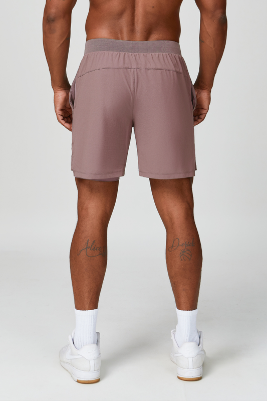 Men's Quick-Drying Double-Layer Casual Fitness Sports Shorts