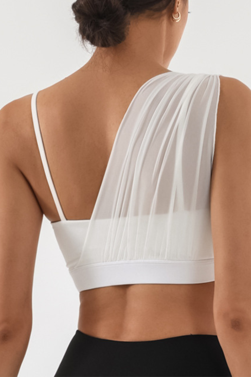 Women's Mesh Splicing Color-Block Quick-Dry Sports Bra
