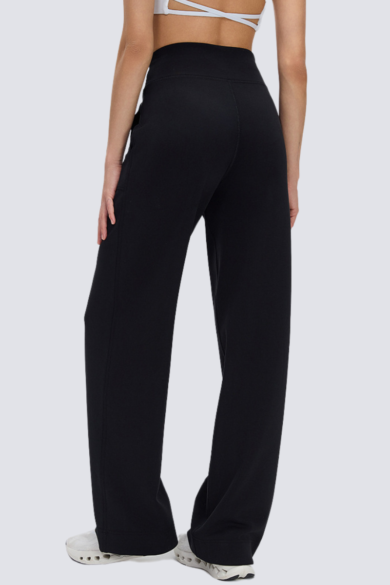 Women High-Waisted Drawstring Waistband Flowy Athletic Pant