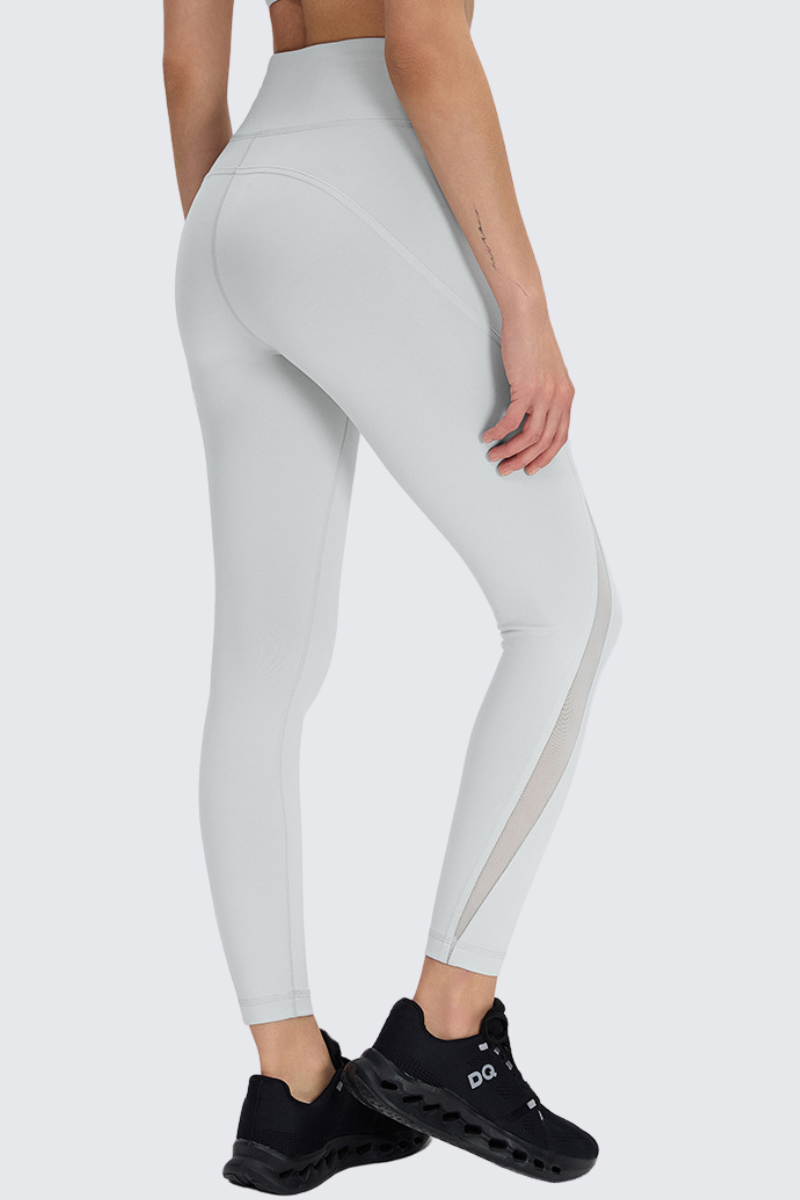 Women's Mesh Panel High-waist Tummy-Control Yoga Leggings