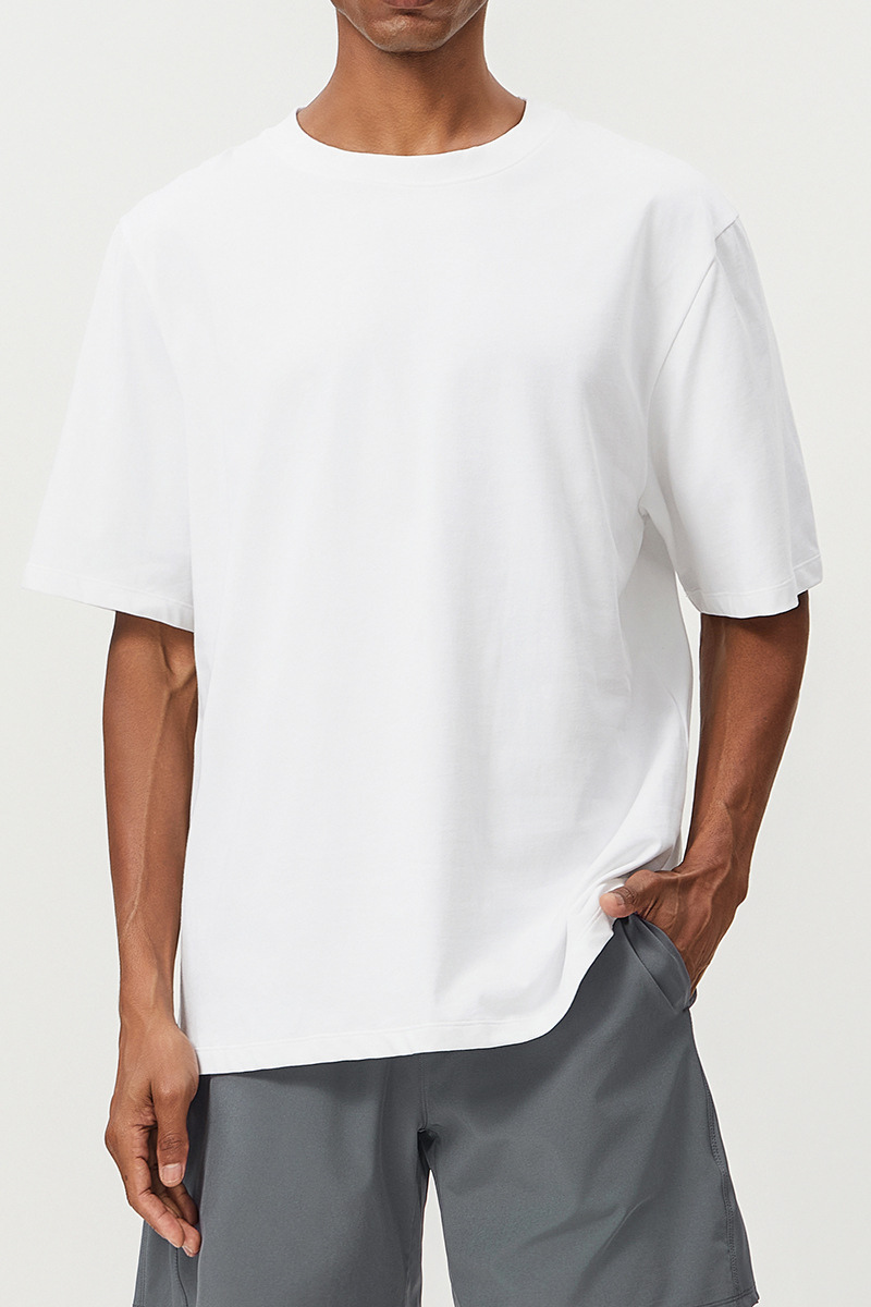 Men's  Summer 100% Cotton Breathable Loose Sports T-Shirt