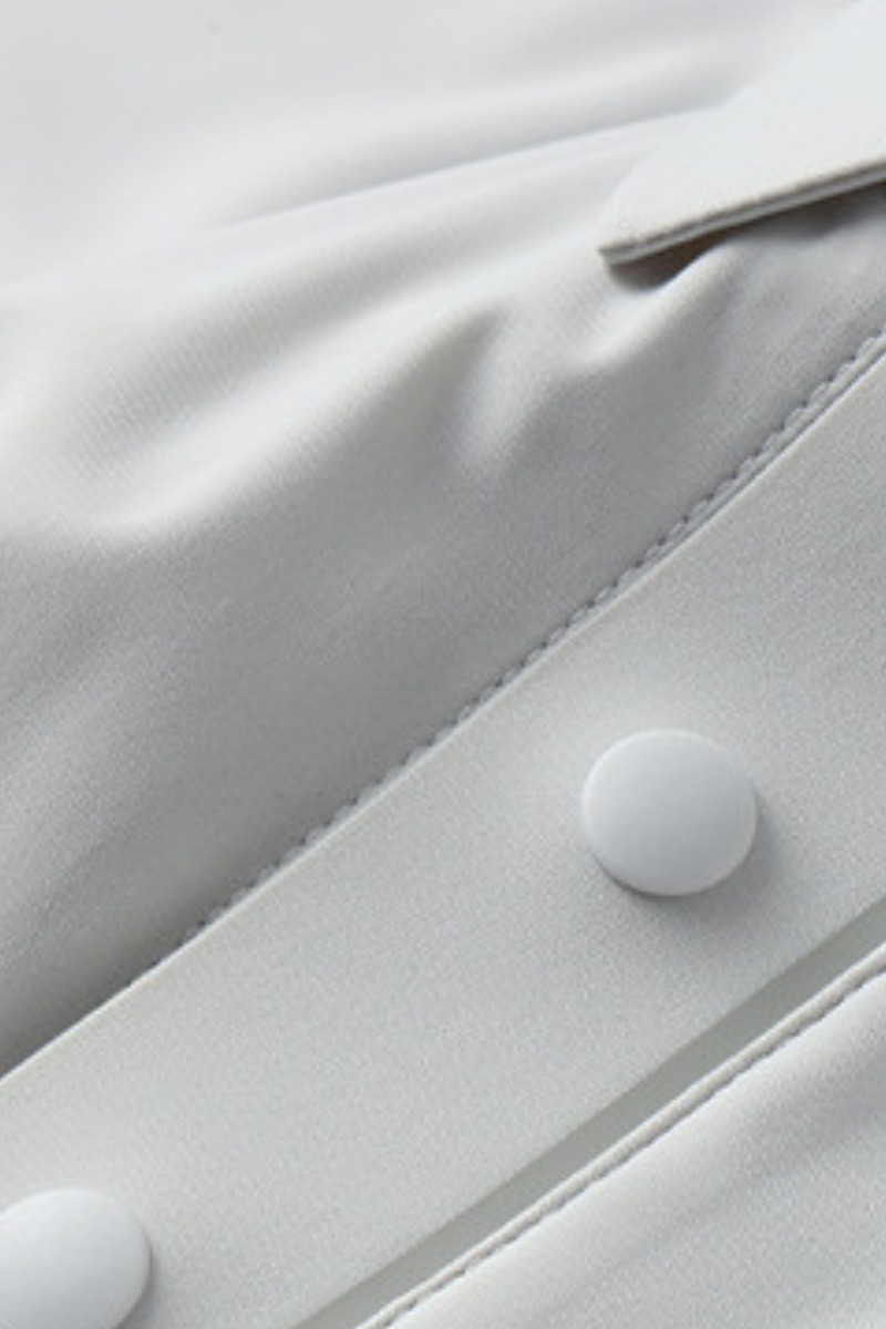 Men's Casual Polo Collar Snap Button Placket T-shirt