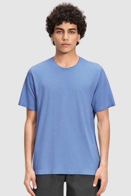 Men's Summer Seamless Round-Neck Solid Sports Tee