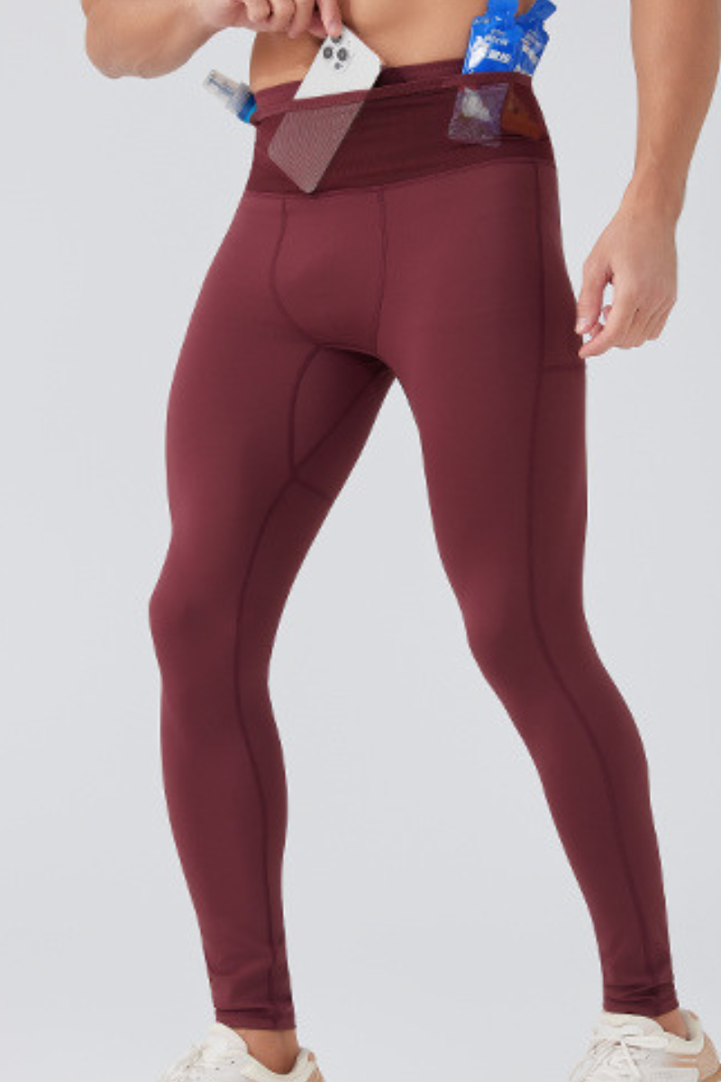 Men's Multi-Pocket Quick Dry Sports Running Leggings