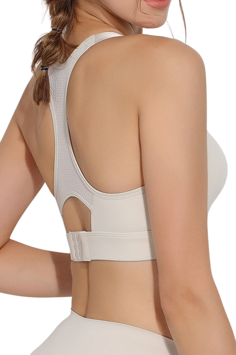 Women's Mesh Beautiful Back Adjustable Buckle Sports Bra