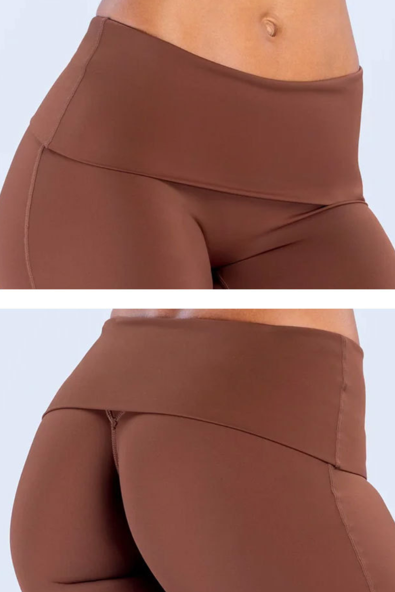 Women's Athletic Fold Over Solid Yoga Wide Leg Pants