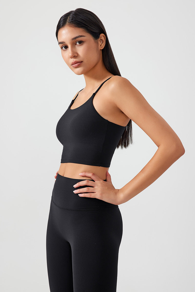 Women Gathering Anti-Shock One Cup Back Fitness Yoga Exercise Camisole Top